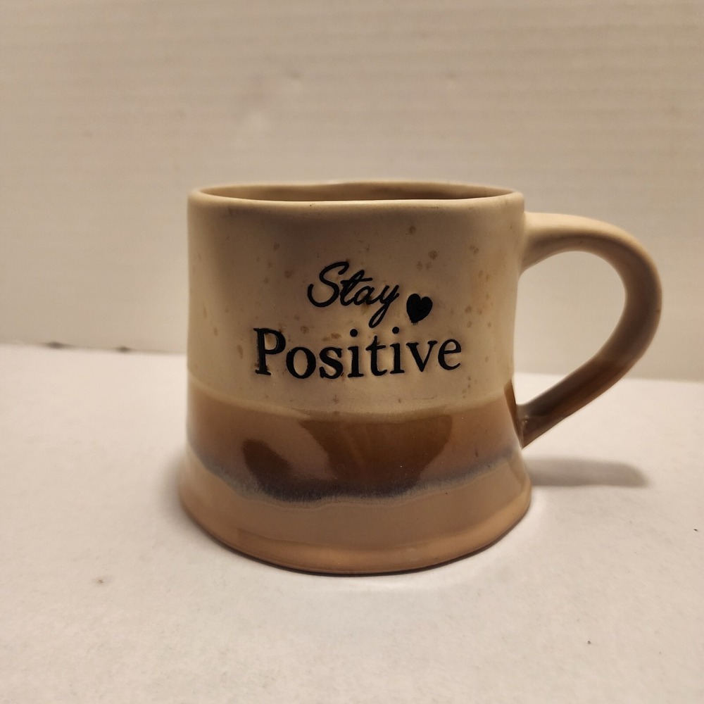 'Stay Positive'‎ Ceramic Stoneware Mug Spectrum Designz 17oz Coffee Cup